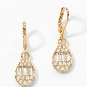 Touchstone Crystal by Swarovski FLORIQUE golden earrings BNIB exquisite design